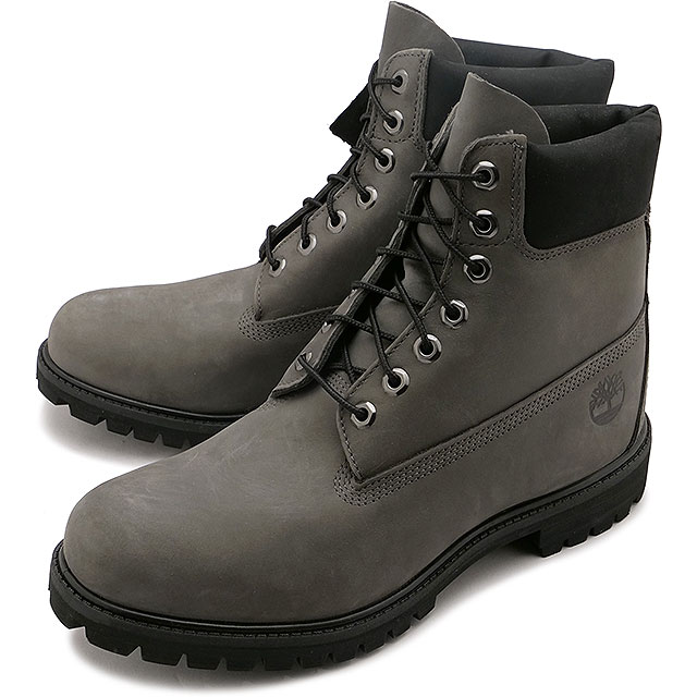 ティンバーランド Timberland メンズ 6インチプレミアムブーツ A62BH FW23 6in Premium Boots 防水 ウォータープルーフレザー ヌバック グレー | Timberland