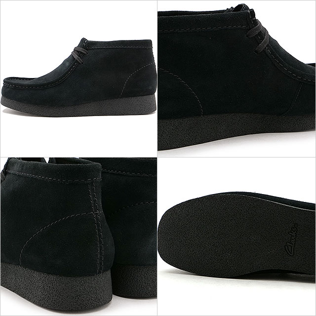 クラークス Clarks メンズ スニーカー ワラビーエヴォブーツ 26172823 FW23 WallabeeEVO Bt 靴 モカシン Black-Sde｜mischief｜03