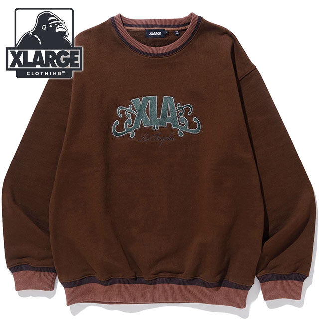 エクストララージ XLARGE メンズ エンブロイダード クルーネック