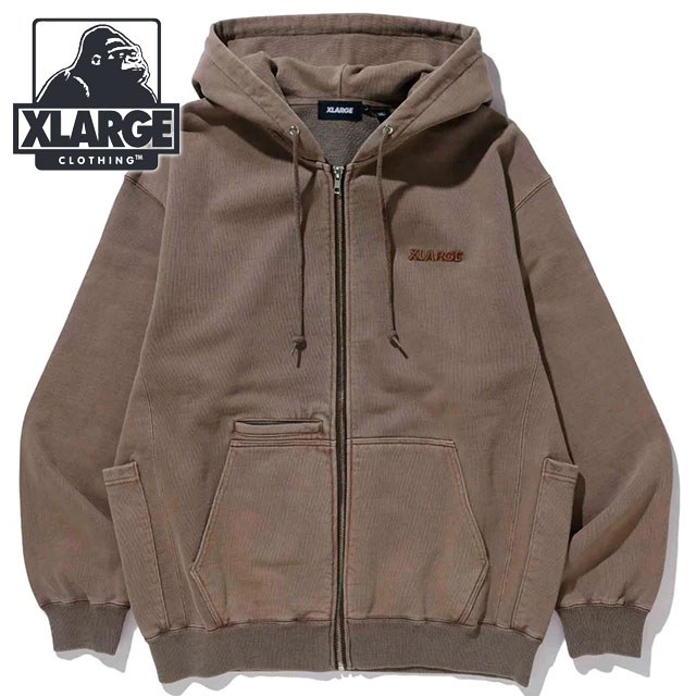 エクストララージ XLARGE メンズ ピグメントダイ ワークジップ