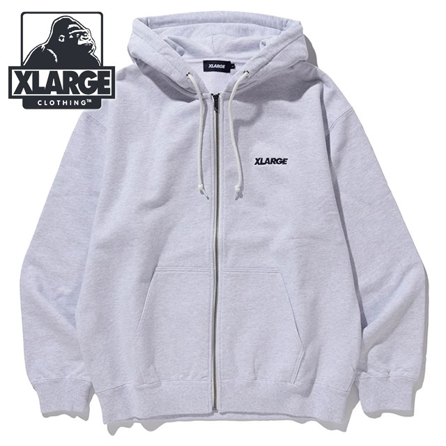 エクストララージ XLARGE メンズ スタンダードロゴ ジップフーデッド スウェットシャツ 101233012009 FW23 STANDARD LOGO ZIP HOODED SWEATSHIRT x-large ASH