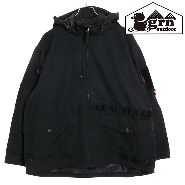 ジーアールエヌ アウトドア grn outdoor メンズ ヒアソビホンキジャケット GO3225Q FW23 HIASOBI HONKI JACKET 焚き火 BBQ 難燃 ビッグシルエット BLACK :10076713:ミスチーフ