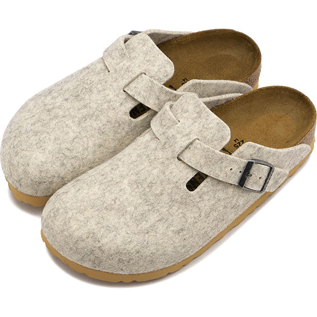 ビルケンシュトック BIRKENSTOCK レディース ボストン ウール 1023143 FW23 Boston WO 靴 クロッグ サンダル Eggshell｜mischief