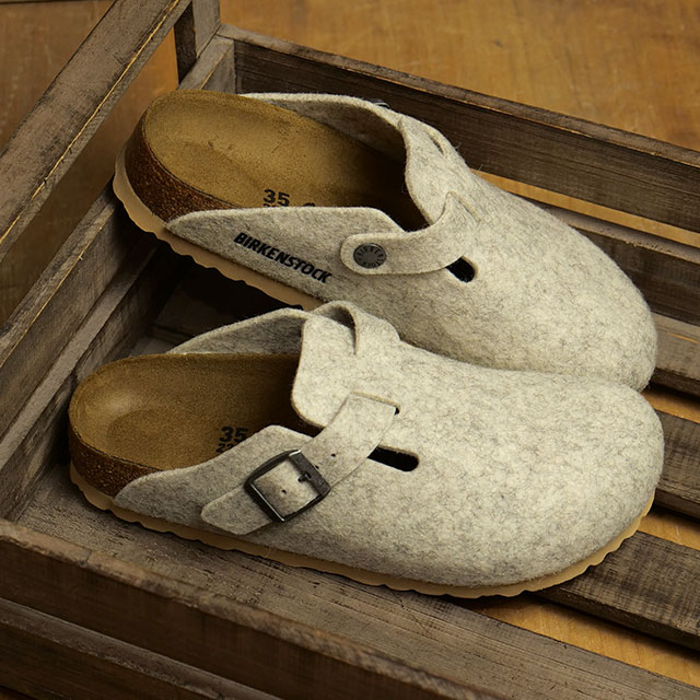 ビルケンシュトック BIRKENSTOCK レディース ボストン ウール 1023143 FW23 Boston WO 靴 クロッグ サンダル Eggshell｜mischief｜02