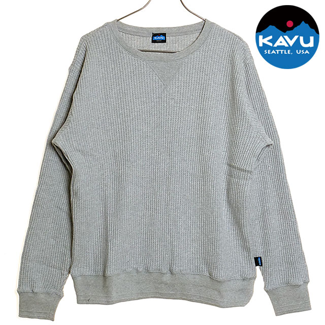 カブー KAVU メンズ マービンズクルー 19820127 FW23 Marvins Crew トップス 長袖 クルーネック サーマルシャツ Ash