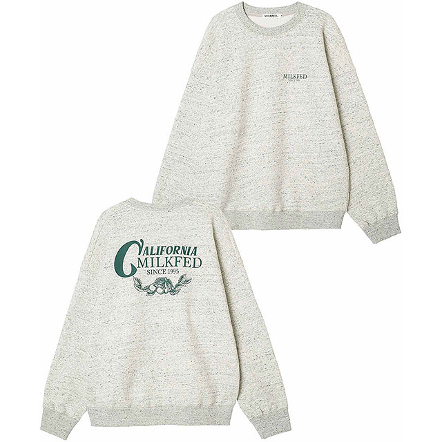 ミルクフェド MILKFED. レディース カリフォルニア ミルクフェド スウェットトップ 103233012012 FW23 CALIFORNIA MILKFED SWEAT TOP クルーネック｜mischief｜02