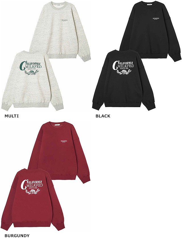 ミルクフェド MILKFED. レディース カリフォルニア ミルクフェド スウェットトップ 103233012012 FW23 CALIFORNIA MILKFED SWEAT TOP クルーネック｜mischief｜06