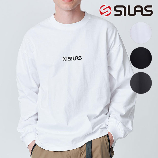 サイラス SILAS メンズ オールドロゴ ベーシックワイド ロングスリーブTシャツ 110233011002 FW23 OLD LOGO BASIC  WIDE L S TEE トップス 長袖　クルーネック