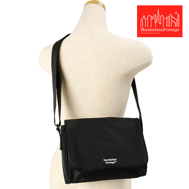 マンハッタンポーテージ Manhattan Portage ホワイトホール ショルダーバッグ MP2095MTWL FW23 鞄 ショルダーポーチ ナイロンツイル Black :10076880:ミスチーフ