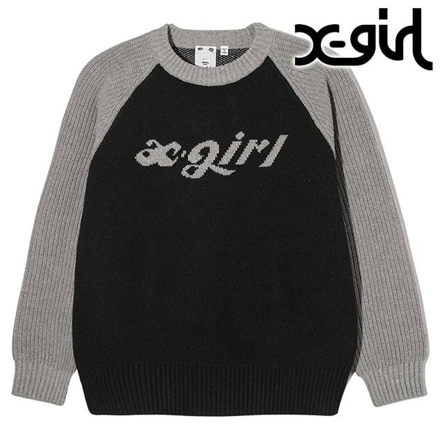 X-girl エックスガール LOGO JACQUARD RAGLAN KNIT TOP X-girl ロゴ ジャガード ラグラン ニット トップ 105234015001 / 2023AW /※ 楽天市場】エックスガール ロンT ZINE B/B TEE X-girl