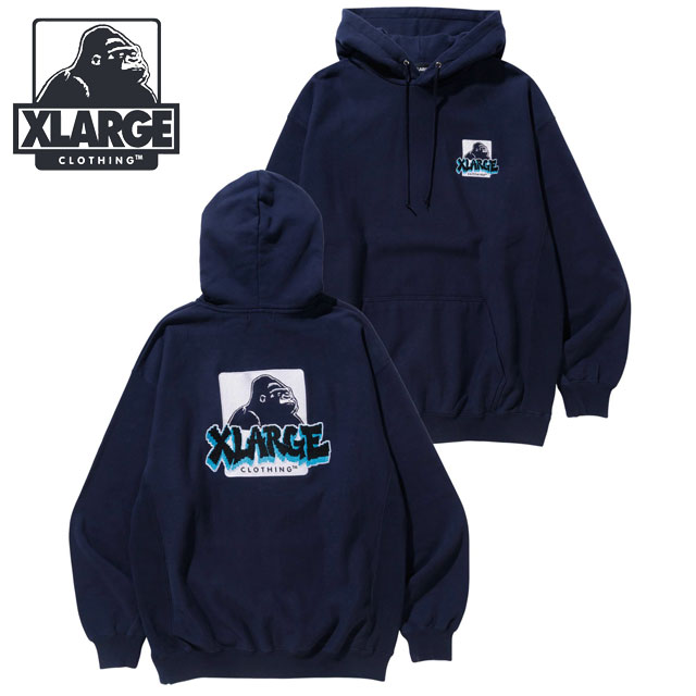 エクストララージ XLARGE メンズ グラフィティ プルオーバーフーデッドスウェット 101233012030 FW23SPOT GRAFFITI PULLOVER HOODED SWEAT x-large NAVY