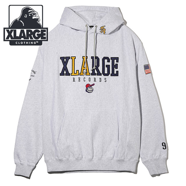 エクストララージ XLARGE メンズ XLラベル スーブニール フーデッドスウェット 101233012031 FW23SPOT XL LABEL SOUVENIR HOODED SWEAT ASH