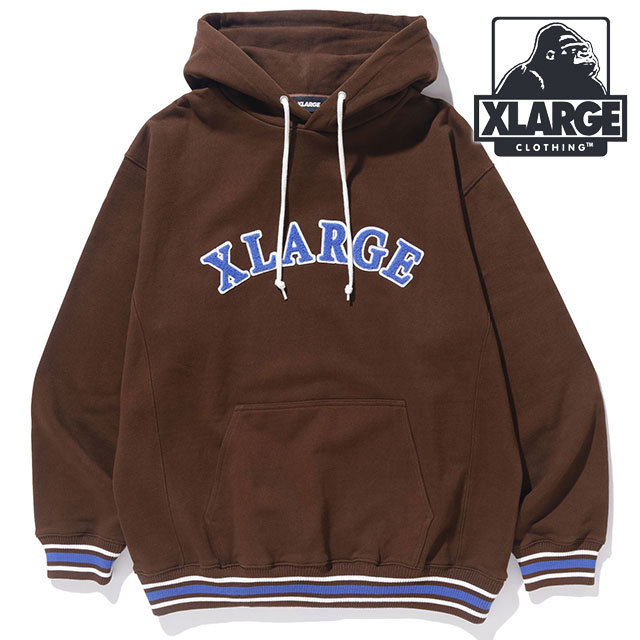 エクストララージ XLARGE メンズ ストライプドリブ フーデッド