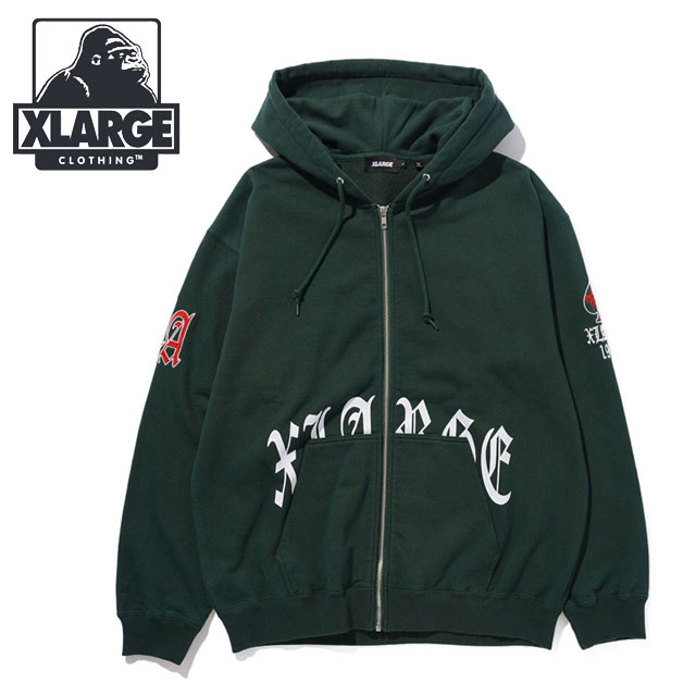 新品入荷 XLARGE エクストララージ オールドイングリッシュロゴ ジップ ワンピース