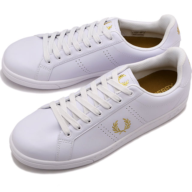 フレッドペリー FREDPERRY メンズ スニーカー B721レザー B6312-T31 FW23Q4 B721 LEATHER 靴 ローカット WHITE M.GOLD 正規取扱店 | FRED PERRY
