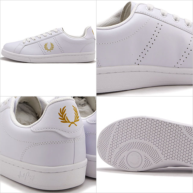 フレッドペリー FREDPERRY メンズ スニーカー B721レザー B6312-T31 FW23Q4 B721 LEATHER 靴 ローカット WHITE M.GOLD 正規取扱店 | FRED PERRY | 02