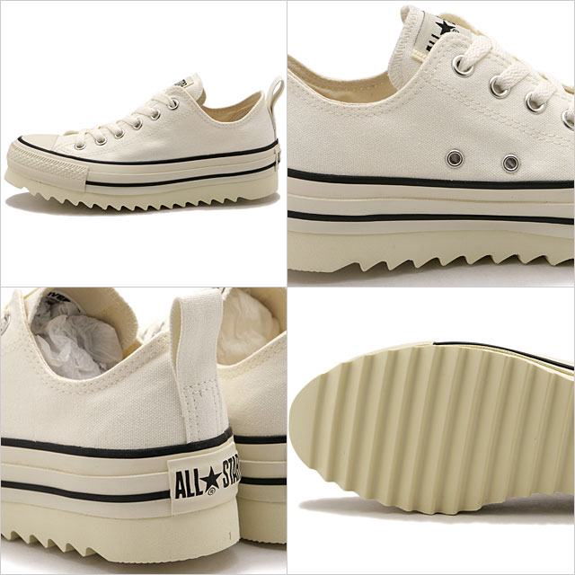 コンバース CONVERSE レディース スニーカー オールスター シャークソール ローカット 31311042 SS24 ALL STAR SHARKSOLE OX 靴 厚底 WHITE｜mischief｜03