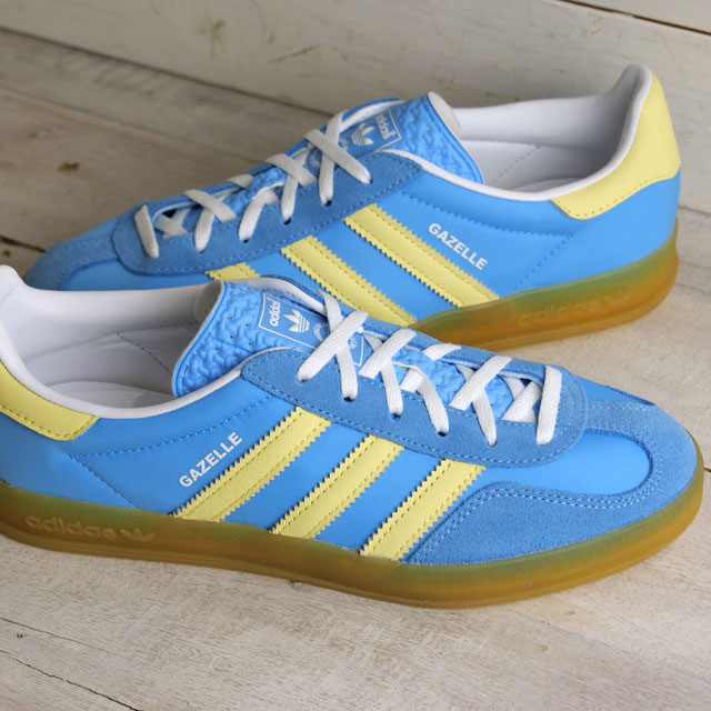 アディダス オリジナルス adidas Originals ガゼル インドア ウィメンズ NKC88 IE2960 SS24 GAZELLE  INDOOR W セミブルーバースト オールモストイエロー