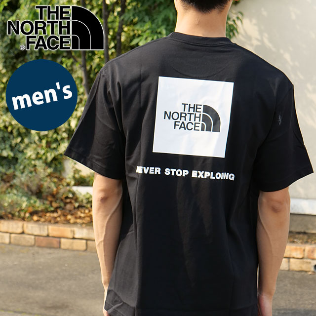 ザ・ノース・フェイス THE NORTH FACE メンズ ショートスリーブバックスクエアロゴティー NT32447-K SS24 S S Back  Square Logo Tee Tシャツ ブラック