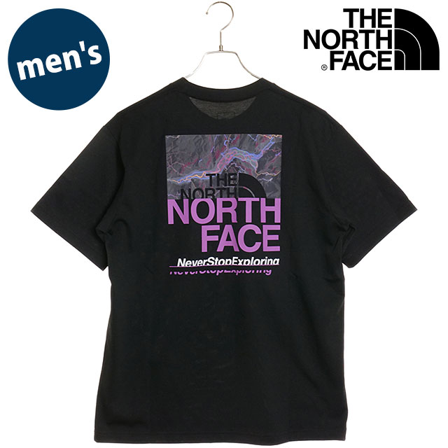 ザ・ノース・フェイス THE NORTH FACE メンズ ショートスリーブハーフスウィッチングロゴティー NT32458-K SS24 半袖 Tシャツ アウトドア ブラック｜mischief｜02