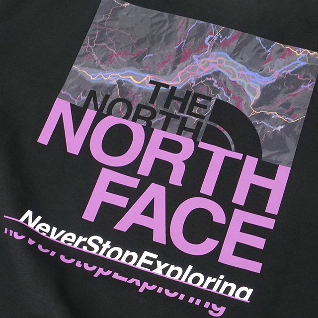 ザ・ノース・フェイス THE NORTH FACE メンズ ショートスリーブハーフスウィッチングロゴティー NT32458-K SS24 半袖 Tシャツ アウトドア ブラック｜mischief｜04