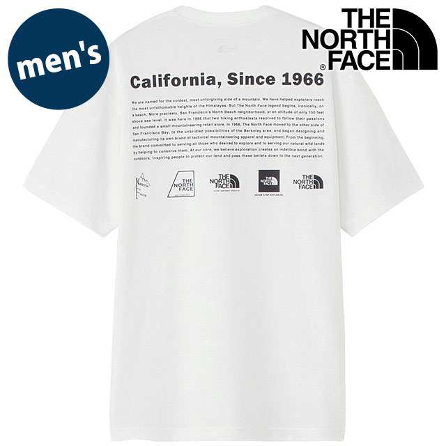 ザ・ノース・フェイス THE NORTH FACE メンズ ショートスリーブヒストリカルロゴティー NT32407-W SS24 Tシャツ アウトドア ホワイト