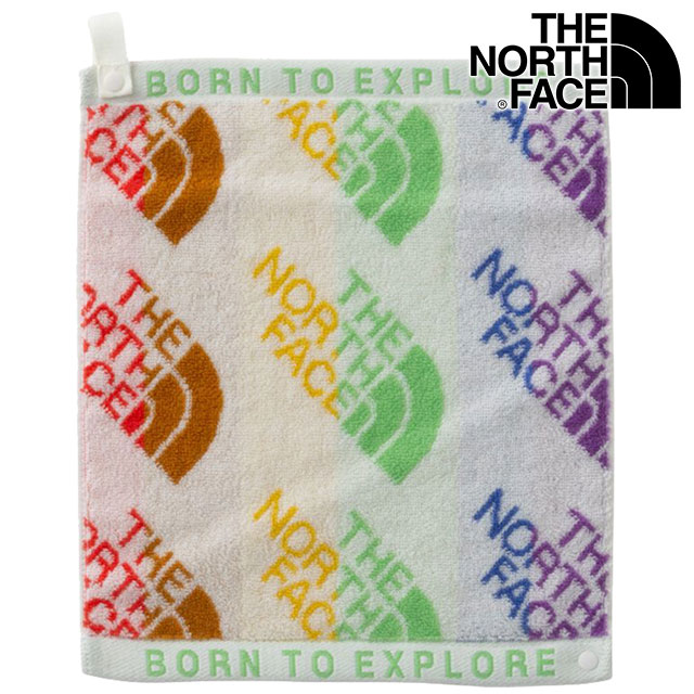 ザ・ノース・フェイス THE NORTH FACE マウンテンレインボータオルS NNB22220-LT SS24 Mt.Rainbow Towel S TNF 赤ちゃん 簡易スタイ ロゴパターン2｜mischief