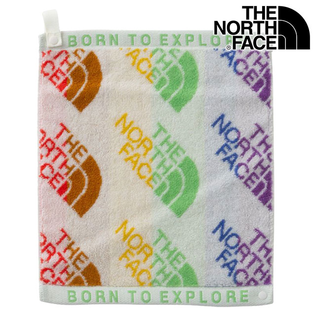 ザ・ノース・フェイス THE NORTH FACE マウンテンレインボータオルS NNB22220-LT SS24 Mt.Rainbow Towel S TNF 赤ちゃん 簡易スタイ ロゴパターン2｜mischief｜02