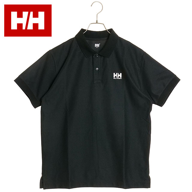 ヘリーハンセン HELLY HANSEN メンズ ショートスリーブHHロゴポロ HH32414-K S S HH Logo Polo HH 半袖 ポロシャツ 速乾 抗菌防臭 ブラック 正規取扱店 | HELLY HANSEN | 01