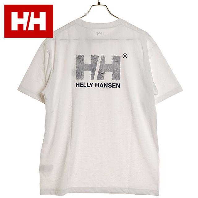 ヘリーハンセン HELLY HANSEN メンズ ショートスリーブHHウェーブロゴティー HH62409-CW SS24 半袖 Tシャツ 速乾 クリアホワイト｜mischief