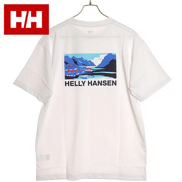 ヘリーハンセン HELLY HANSEN メンズ ショートスリーブHHランドスケープティー HH62411-CW SS24 半袖 Tシャツ UVカット 速乾 クリアホワイト｜mischief