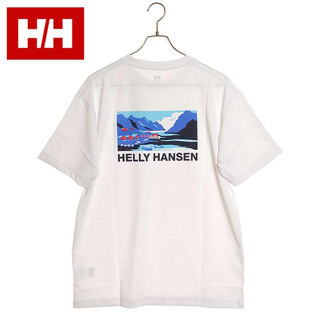 ヘリーハンセン HELLY HANSEN メンズ ショートスリーブHHランドスケープティー HH62411-CW SS24 半袖 Tシャツ UVカット 速乾 クリアホワイト｜mischief｜02