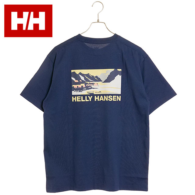 ヘリーハンセン HELLY HANSEN メンズ ショートスリーブHHランドスケープティー HH62411-ON SS24 半袖 Tシャツ UVカット 速乾 オーシャンネイビー 正規取扱店 | HELLY HANSEN | 01
