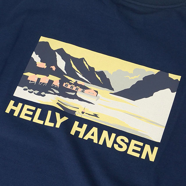 ヘリーハンセン HELLY HANSEN メンズ ショートスリーブHHランドスケープティー HH62411-ON SS24 半袖 Tシャツ UVカット 速乾 オーシャンネイビー 正規取扱店 | HELLY HANSEN | 03
