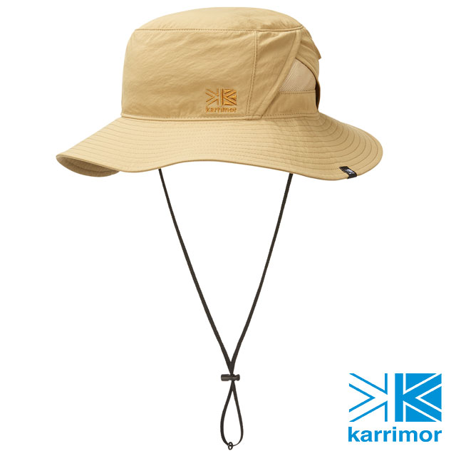カリマー Karrimor フローハット 200142-0542 SS24 flow hat メンズ・レディース 帽子 アウトドア 撥水 UVケア 抗菌防臭 Dark-Beige｜mischief