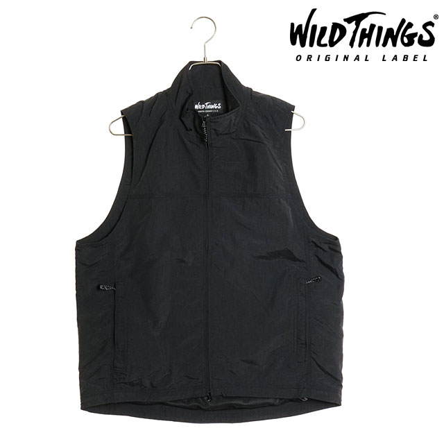 ワイルドシングス WILD THINGS メンズ ユーティリティベスト WT24010AD SS24 UTILITY VEST アウター ナイロンベスト 撥水 UVカット BLACK 正規取扱店 | WILD THINGS | 01