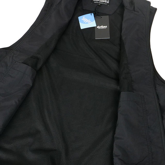 ワイルドシングス WILD THINGS メンズ ユーティリティベスト WT24010AD SS24 UTILITY VEST アウター ナイロンベスト 撥水 UVカット BLACK 正規取扱店 | WILD THINGS | 03