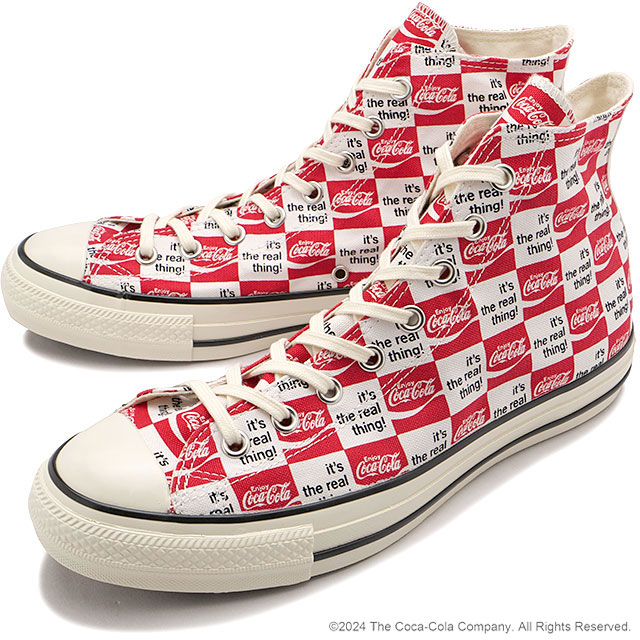 コンバース CONVERSE メンズ スニーカー オールスター US コカ・コーラ CK ハイカット 31312060 SS24Q2 ALL STAR  US Coca-Cola CK HI 靴 コラボ RED WHITE