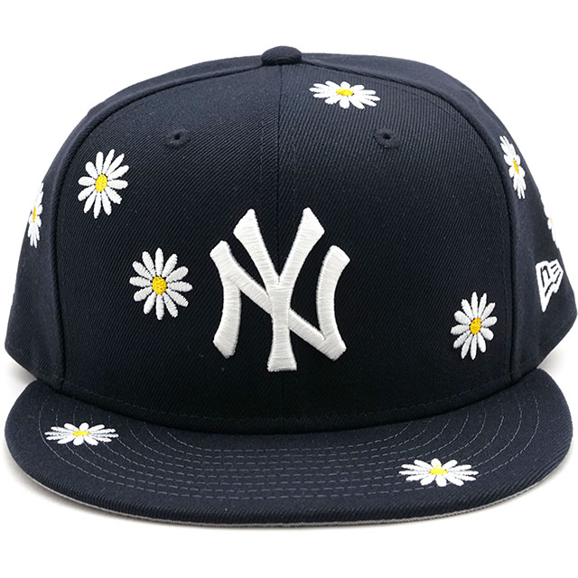 ニューエラ NEWERA キャップ ニューヨーク・ヤンキース 14109889 SS24 59FIFTY FLOWER EMBROIDERY メンズ・レディース 帽子 花柄 モノグラム刺繍 ネイビー｜mischief｜02