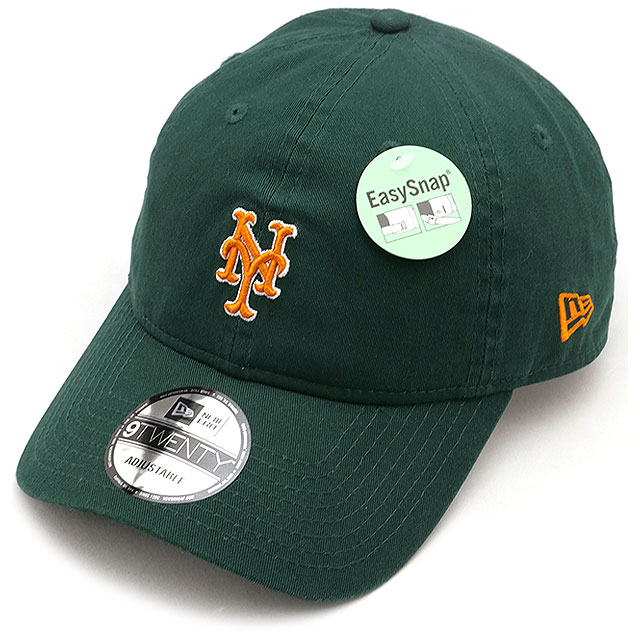 ニューエラ NEWERA キャップ ニューヨーク・メッツ 14109801 SS24 9TWENTY EasySnap 帽子 イージースナップ サイズ調整可能 ダークグリーン｜mischief
