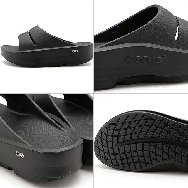 6か月保証 ウーフォス OOFOS リカバリーサンダル ウーメガ ウーアー 2000730050232 OOmega OOahh メンズ・レディース 疲労回復サンダル 厚底 Black 正規取扱店 | OOFOS | 02