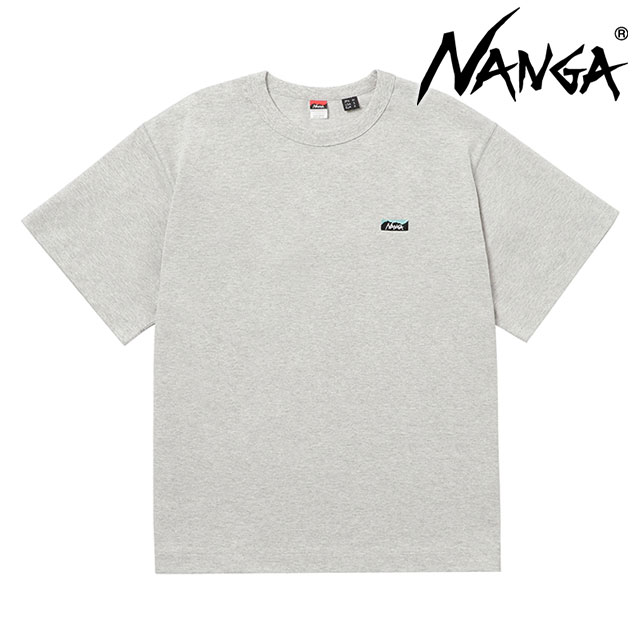 ナンガ NANGA メンズ エコハイブリッド ボックスロゴ エンブロイダリーティー NW2411-1G804-A ECO HYBRID BOX LOGO EMBROIDERY TEE A.GRY 正規取扱店 | NANGA | 01