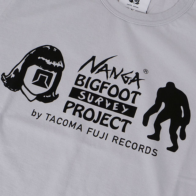 コラボ ナンガ NANGA メンズ タコマフジレコード ビッグフットサーベイプロジェクト ロゴティー NW2411-1F650-C SS24 NANGA×TACOMA FUJI RECORDS｜mischief｜04