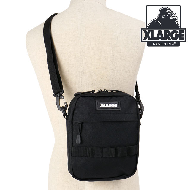 エクストララージ XLARGE メンズ ミリタリーショルダーバッグ 101211053002 FW23 MILITARY SHOULDER BAG 鞄  ポーチ x-large エックスラージ BLACK