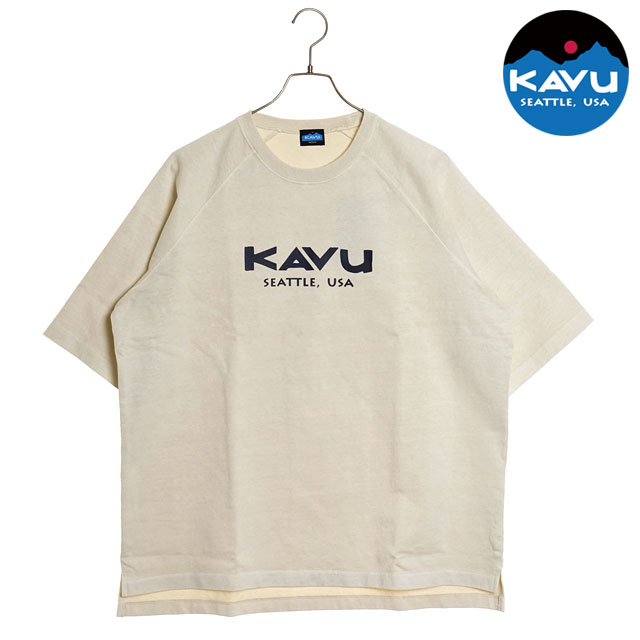 カブー KAVU メンズ ヘビーウェイトTシャツ 19821807 SS24 H W Tee トップス 半袖 クルーネック ショートスリーブ Natural｜mischief｜02