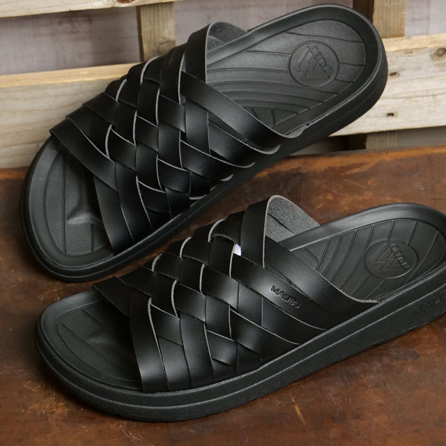 マリブサンダルズ MALIBU SANDALS メンズ サンダル ズマ MS020001 SS24 ZUMA スライドサンダル ヴィーガンレザー BLACK BLACK｜mischief｜02