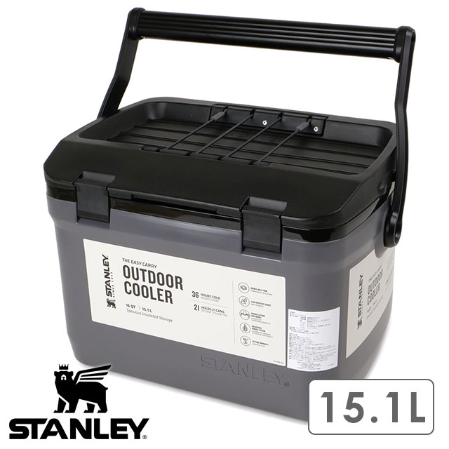 スタンレー STANLEY クーラーボックス The Easy-Carry Outdoor Cooler 15.1L 10-01623 SS24 アウトドア レジャー イベント チャコール ラッピング不可｜mischief