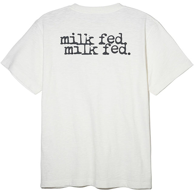 ミルクフェド MILKFED. レディース ロゴ スラブ ショートスリーブTシャツ 10324201...