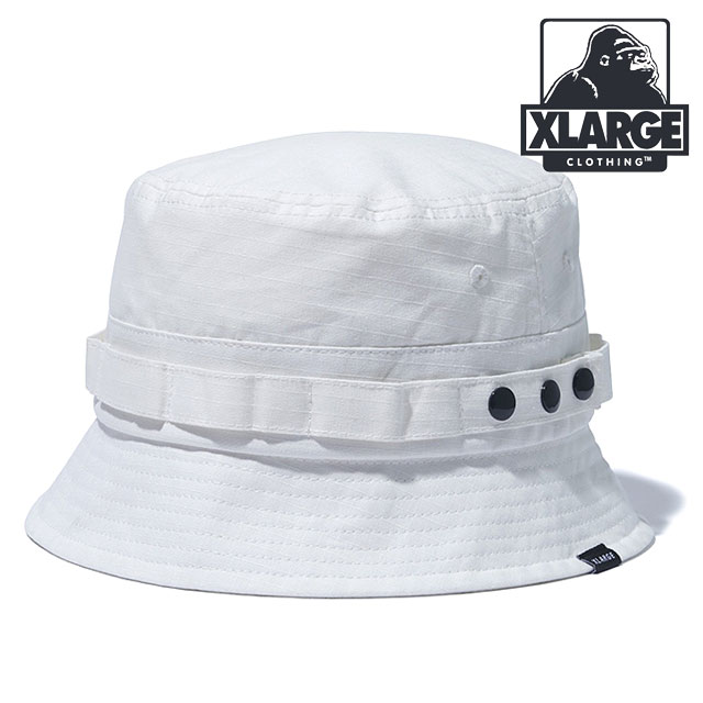 エクストララージ XLARGE メンズ リップストップ ミリタリーハット 101242051002 SU24 x-large エックスラージ 帽子 バケットハット WHITE｜mischief｜02