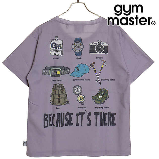 ジムマスター GYM MASTER メンズ 5.8oz T Cドライ CLIMB MOUNTAIN Tee G333729-61 SU24 トップス 半袖Tシャツ ラベンダー｜mischief